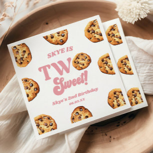 Serviette En Papier Deux gâteaux sucrés et lait 2ème fête d'anniversai