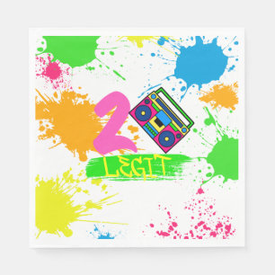 Serviette En Papier DEUX LÉGIT À QUITTER 2e anniversaire coloré