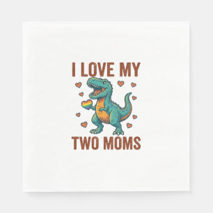Serviette En Papier Deux mamans fières de la conception de T-Shirt vec