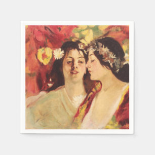 Serviette En Papier Deux muses du printemps (par Stefan Luchian)