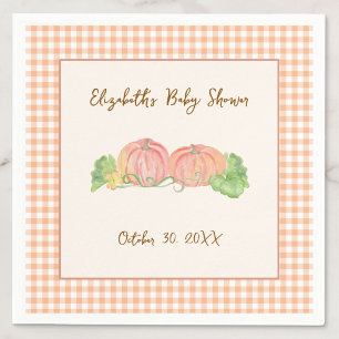 Serviette En Papier Deux petites citrouilles jumelles Shower bébé auto