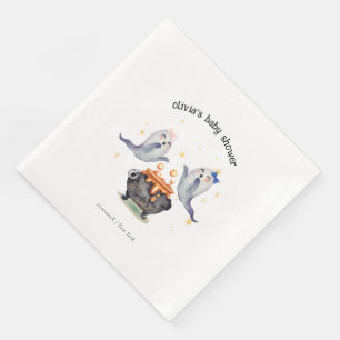 Serviette En Papier Deux petits Boos Ghost Halloween Twins Baby shower