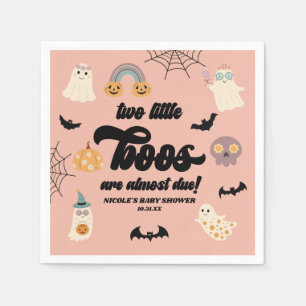 Serviette En Papier Deux petits boos jumeaux Baby shower d'Halloween