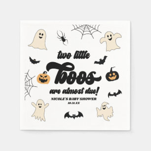 Serviette En Papier Deux petits boos jumeaux Baby shower d'Halloween