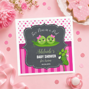 Serviette En Papier Deux petits pois dans une cosse Jumeaux Filles jum