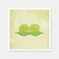 Deux pois dans un pod Papier Napkin Baby shower ju