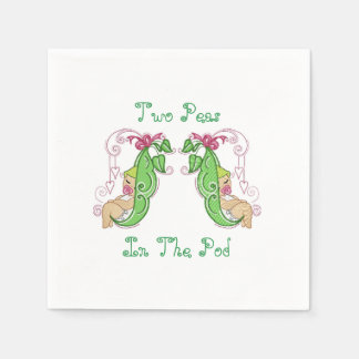 Serviette En Papier Deux Pois En Pod Jumeaux serviettes