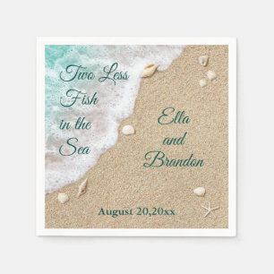 Serviette En Papier Deux poissons de moins dans la mer