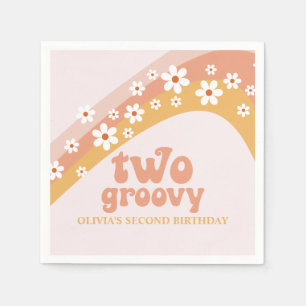 Serviette En Papier Deux serviettes Arc-en-Ciel Retro Super Boho