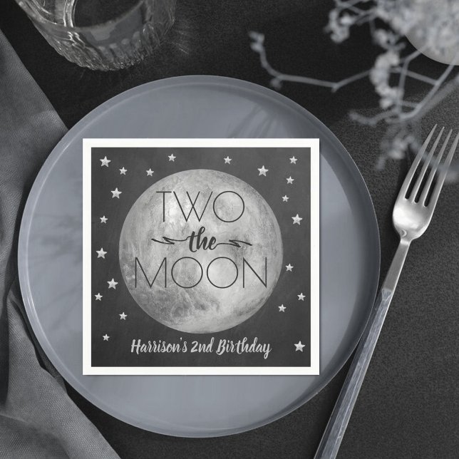 Serviette En Papier Deux serviettes de la lune 2e anniversaire (Créateur téléchargé)