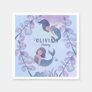 Serviette En Papier Deux sirènes dansantes