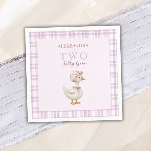Serviette En Papier Deux soyeux Goose Girl 2ème anniversaire de fête a
