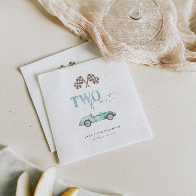 Serviette En Papier DEUX voitures de course rétro rapide (Créateur téléchargé)