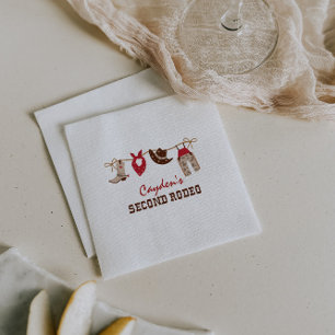 Serviette En Papier Deuxième Rodéo Western Cowboy 2e anniversaire