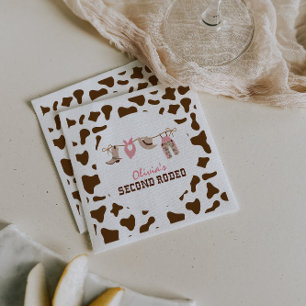 Serviette En Papier Deuxième Rodéo Western Cowboy 2e anniversaire