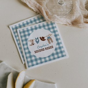 Serviette En Papier Deuxième Rodéo Western Cowboy 2e anniversaire