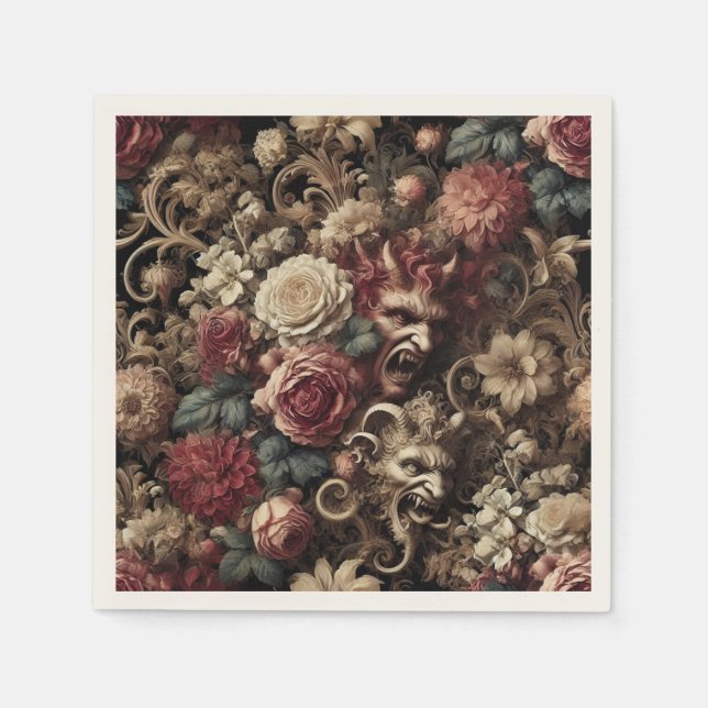 Serviette En Papier Dévilerie décadente - gothique baroque (Devant)