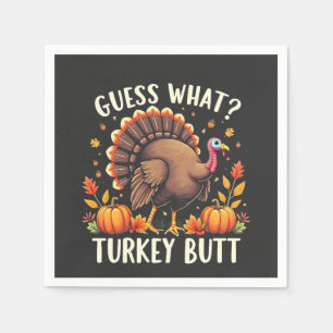 Serviette En Papier Devinez Quoi ? Turquie Mais Thanksgiving Drôle