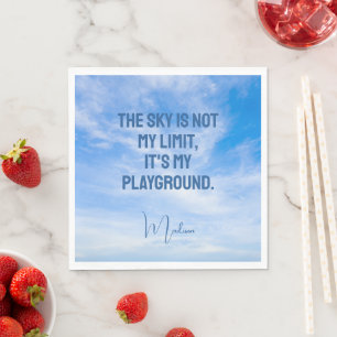 Serviette En Papier Devis Sky de nom personnalisé