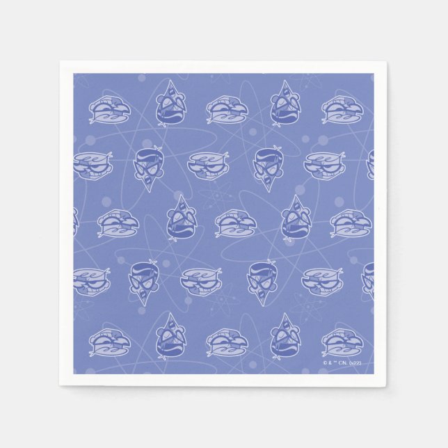 Serviette En Papier Dexter et Mandark Motif atomique (Devant)