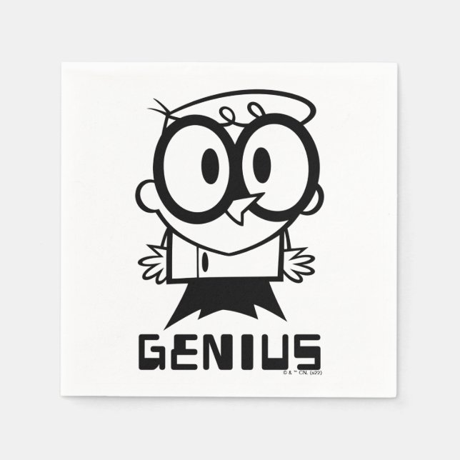 Serviette En Papier Dexter "Genius" - Graphique en bref (Devant)