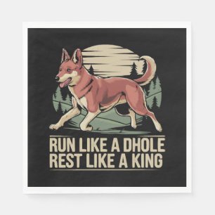 Serviette En Papier Dhole Lover Wildlife Canid Asiatique Wild Chien