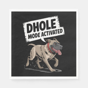 Serviette En Papier Dhole Lover Wildlife Canid Asiatique Wild Chien