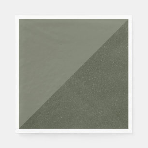 Serviette En Papier Diagonal Split Moss Green Napkin