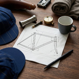 Serviette En Papier Diagramme de géométrie de cadre de bicyclette