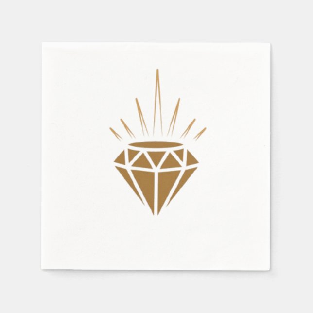 Serviette En Papier Diamant brillant (Devant)