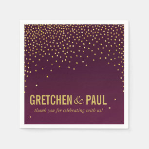Serviette En Papier Diamants dans le Sky Cocktail Party aubergine