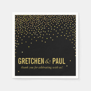 Serviette En Papier Diamants dans le Sky Cocktail Party   [fuzzy]Noir