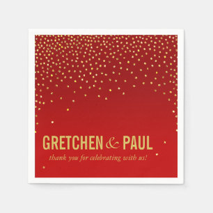 Serviette En Papier Diamants dans le Sky Cocktail Party   rouge