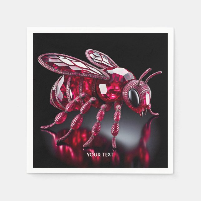 Serviette En Papier Diamants de rubis d'Imaginaire mignons (Devant)