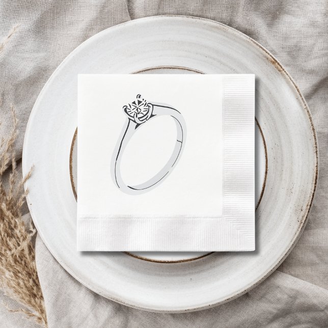 Serviette En Papier Diamond Engagement Ring (Créateur téléchargé)