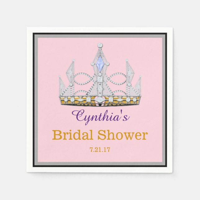 Serviette En Papier Diamond princesse événement (Devant)