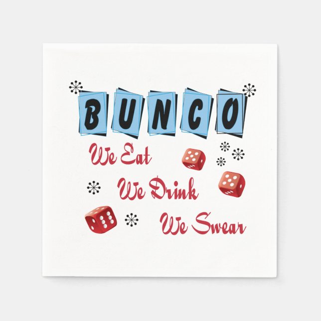 Serviette En Papier Dice Bunco (Devant)