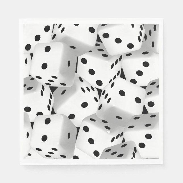 Serviette En Papier Dice chanceux (Devant)