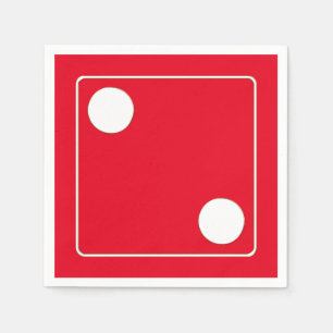 Serviette En Papier DICE numéros de pips blanc 2 + votre backgr.