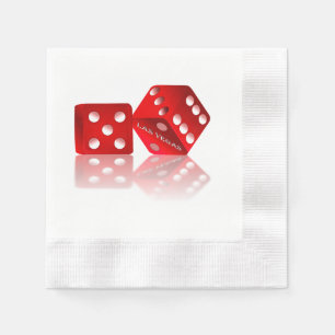Serviette En Papier Dice rouge de Las Vegas