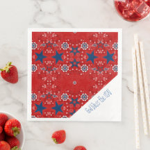 Dieu bénisse les États-Unis Rouge Bandana serviett