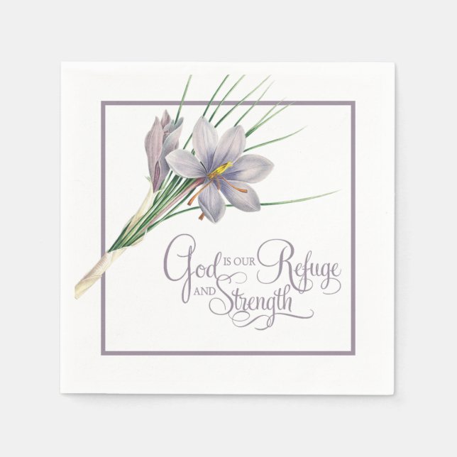 Serviette En Papier Dieu est notre Refuge et notre force (Devant)