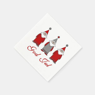 Serviette En Papier Dieu juil  Jour drôle de Noël norvégien