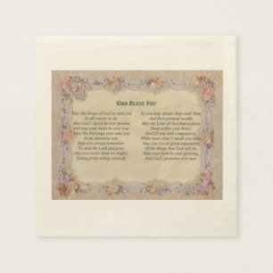 Serviette En Papier Dieu vous bénisse Napkins