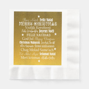 Serviette En Papier Différentes langues de Joyeuses serviettes de Noël