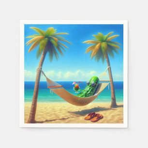 Serviette En Papier Dill Picker Avec Cocktail Dans Un Hamac