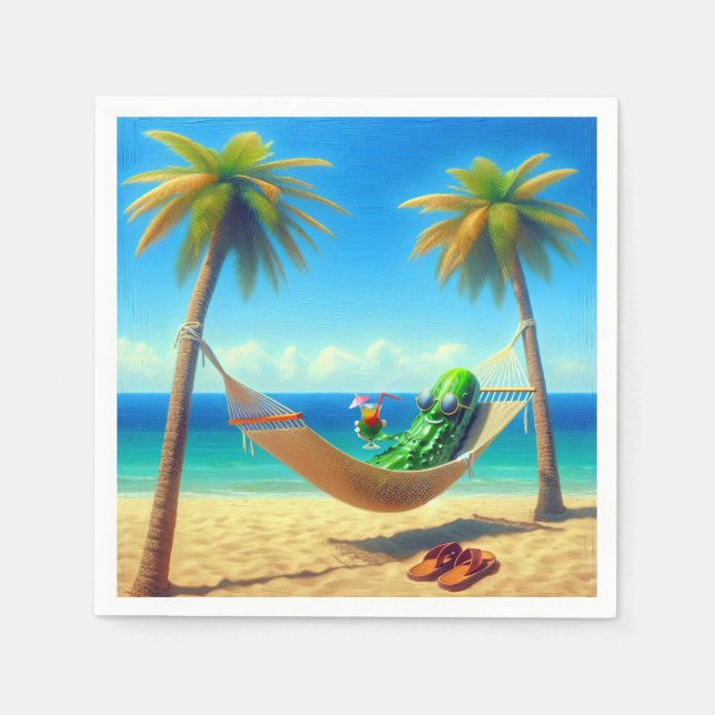 Serviette En Papier Dill Picker Avec Cocktail Dans Un Hamac (Devant)