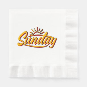 SERVIETTE EN PAPIER DIMANCHE MEILLEUR ÉTÉ