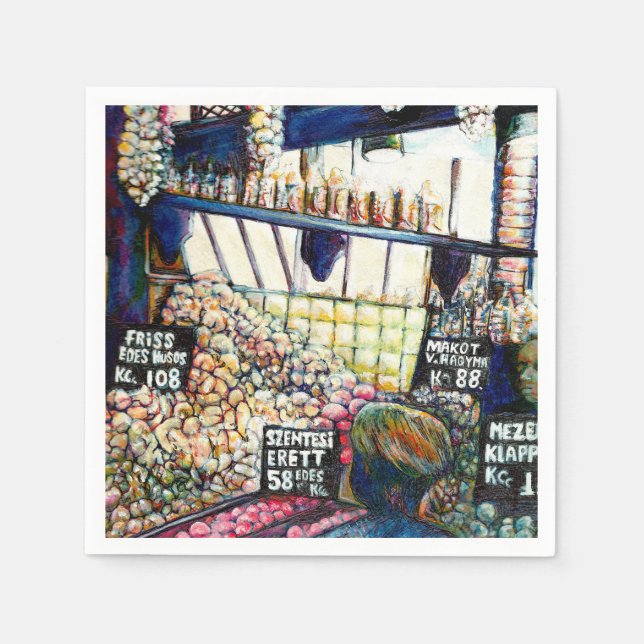 Serviette En Papier Dimensions de curiosité (Devant)