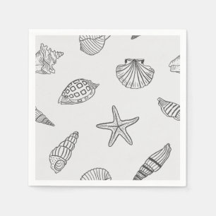 Serviette En Papier Din côtier gris océanique